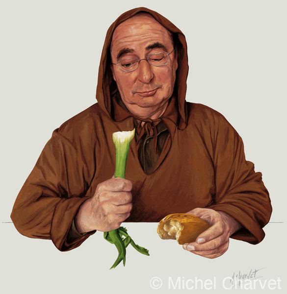Portrait aux poireaux — Michel Charvet